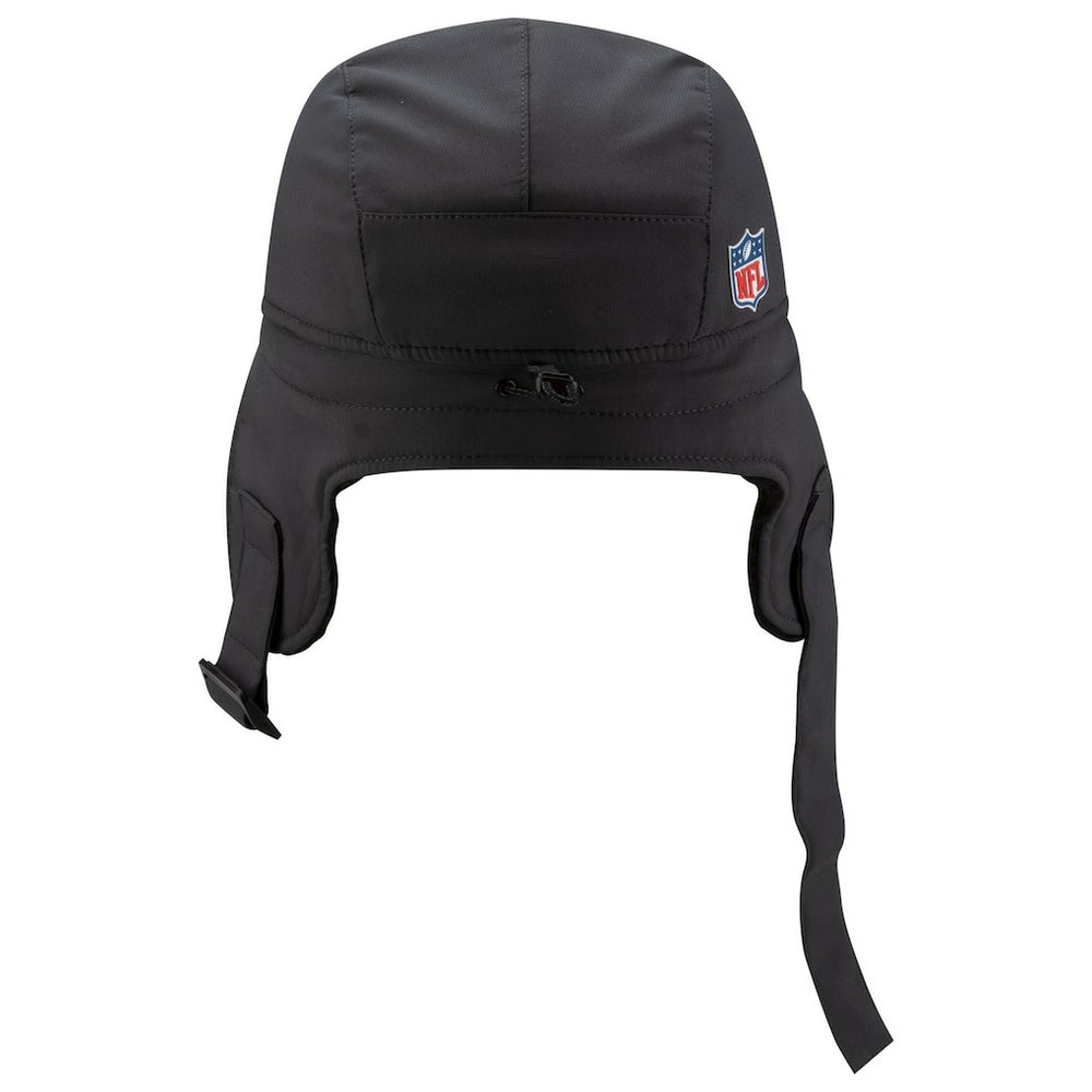Atlanta Falcons New Era 2025 Sideline Cold Weather Runner Dog Ear Adjustable Hat Charcoal