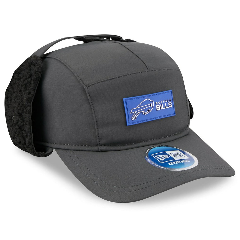 Buffalo Bills New Era 2025 Sideline Cold Weather Runner Dog Ear Adjustable Hat Charcoal