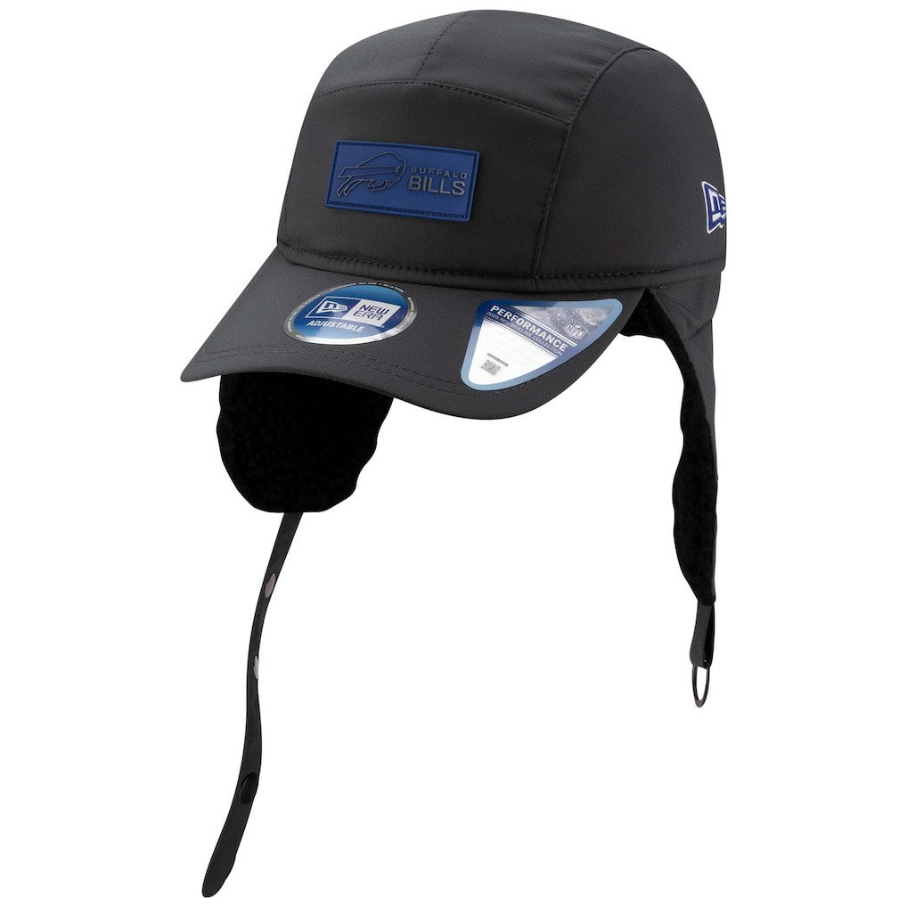 Buffalo Bills New Era 2025 Sideline Cold Weather Runner Dog Ear Adjustable Hat Charcoal
