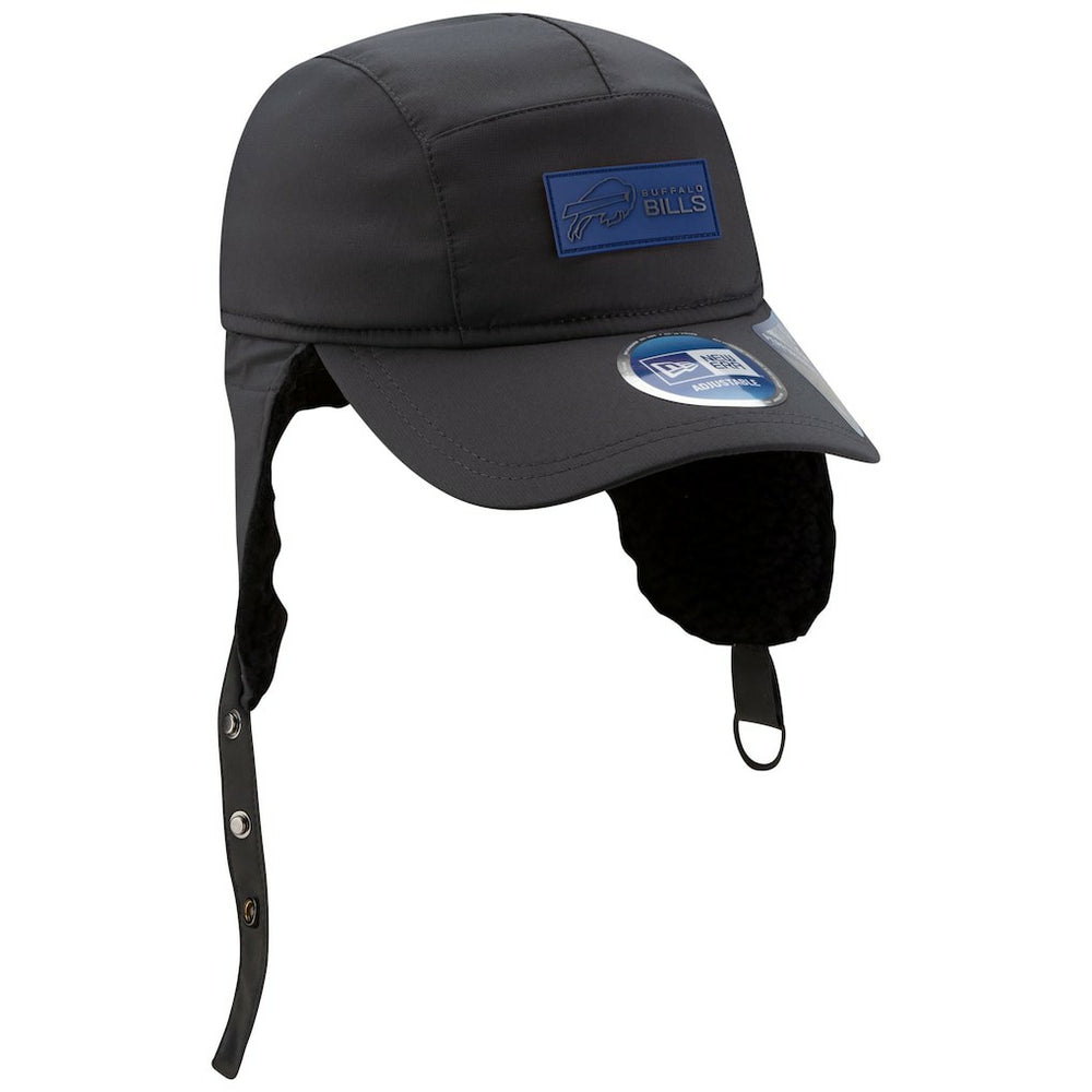 Buffalo Bills New Era 2025 Sideline Cold Weather Runner Dog Ear Adjustable Hat Charcoal