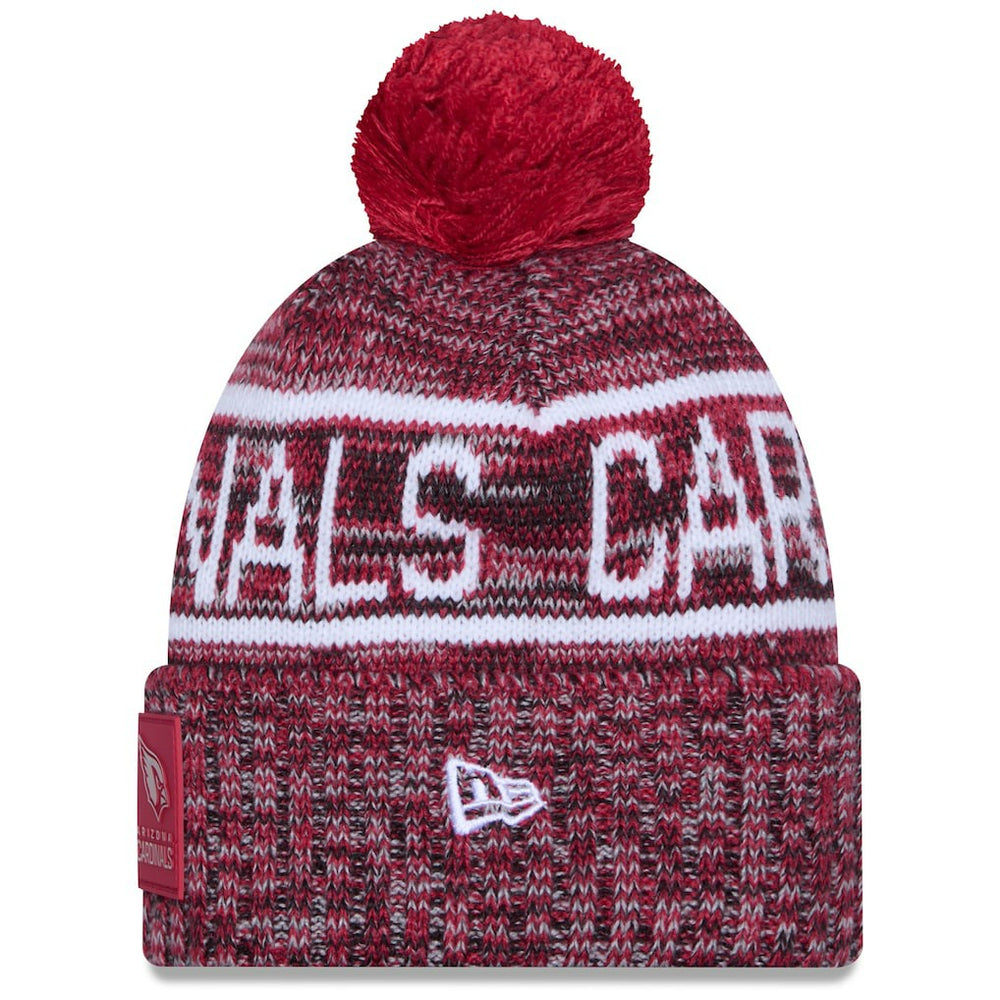 Arizona Cardinals New Era 2025 Sideline Cold Weather Cuffed Knit Hat with Pom Cardinal