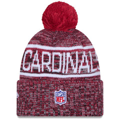 Arizona Cardinals New Era 2025 Sideline Cold Weather Cuffed Knit Hat with Pom Cardinal