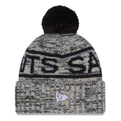 New Orleans Saints New Era 2025 Sideline Cold Weather Cuffed Knit Hat with Pom Black