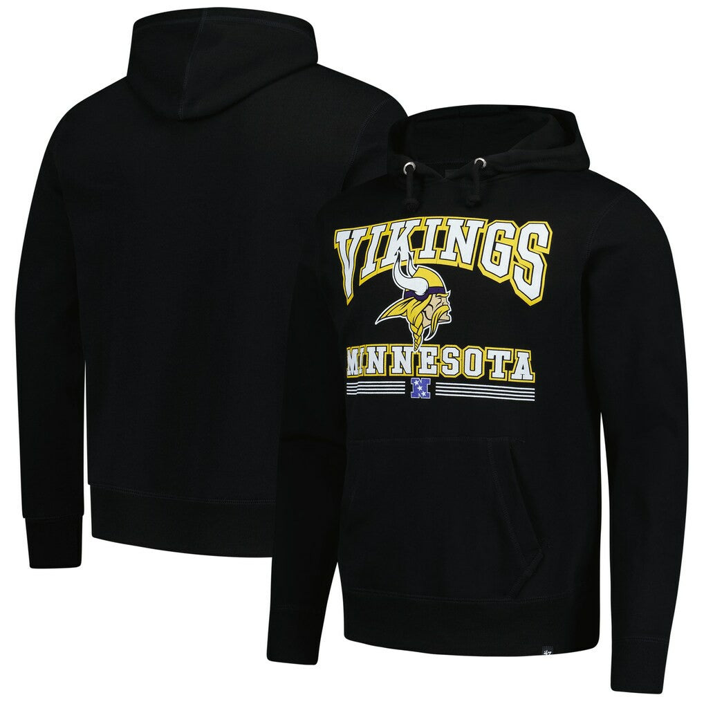 47 brand Minnesota Vikings '47 Packed House Headline Pullover Hoodie Black