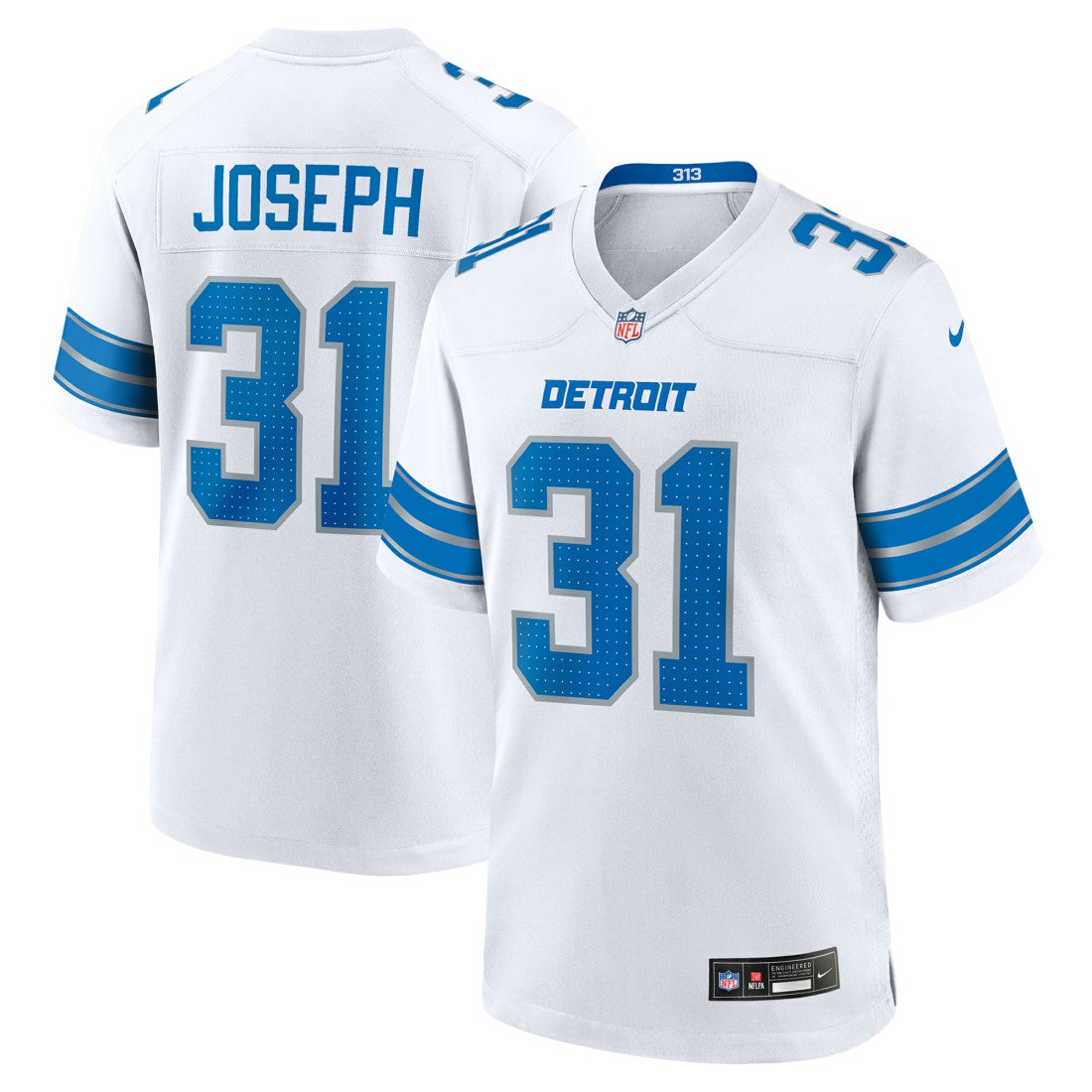 Nike Kerby Joseph Detroit Lions Game Jersey White