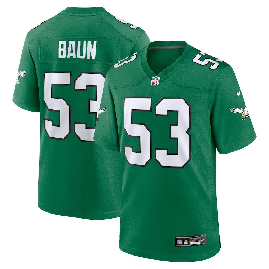 Nike Zack Baun Philadelphia Eagles Alternate Game Jersey Kelly Green