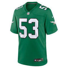 Nike Zack Baun Philadelphia Eagles Alternate Game Jersey Kelly Green