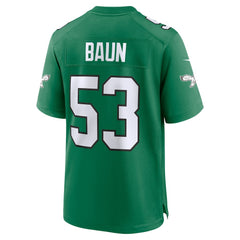 Nike Zack Baun Philadelphia Eagles Alternate Game Jersey Kelly Green