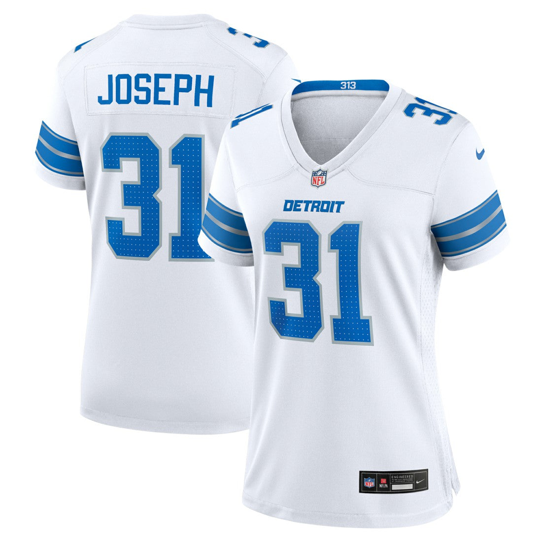 Nike Kerby Joseph Detroit Lions Women's Game Jersey White