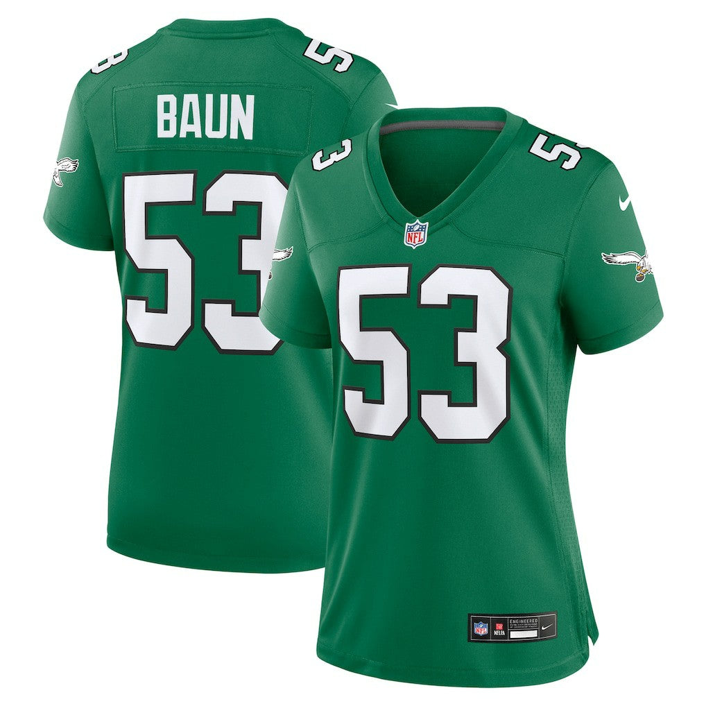 Nike Zack Baun Philadelphia Eagles Women's Alternate Game Jersey Kelly Green