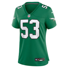 Nike Zack Baun Philadelphia Eagles Women's Alternate Game Jersey Kelly Green