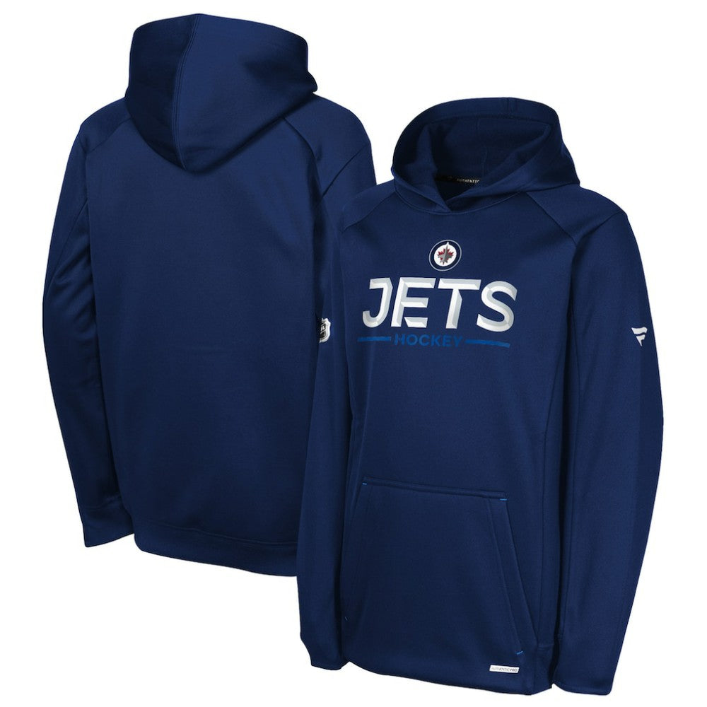 Winnipeg Jets Fanatics Youth Authentic Pro Rink Raglan Hoodie - Navy - NHL 202634963