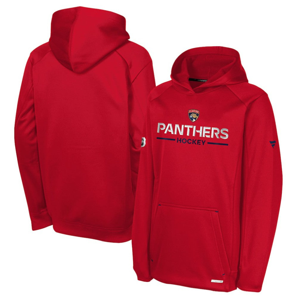 Florida Panthers Fanatics Youth Authentic Pro Rink Raglan Hoodie - Red - NHL 202634971