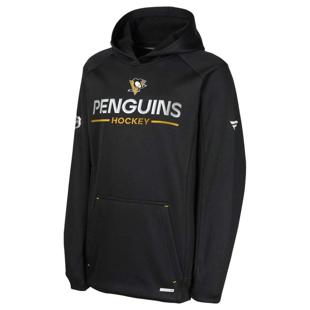 Pittsburgh Penguins Fanatics Youth Authentic Pro Rink Raglan Hoodie - Black - NHL 202634972