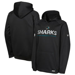San Jose Sharks Fanatics Youth Authentic Pro Rink Raglan Hoodie - Black - NHL 202634977