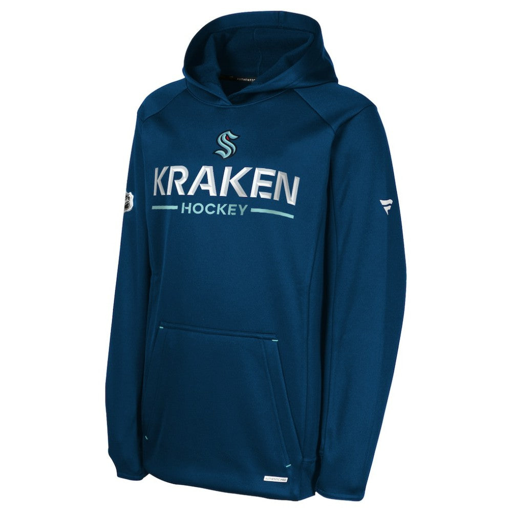 Seattle Kraken Fanatics Youth Authentic Pro Rink Raglan Hoodie - Deep Sea Blue - NHL 202634978