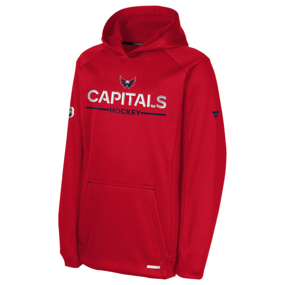 Washington Capitals Fanatics Youth Authentic Pro Rink Raglan Hoodie - Red - NHL 202634987