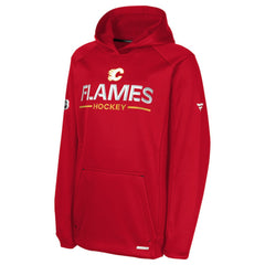Calgary Flames Fanatics Youth Authentic Pro Rink Raglan Hoodie - Red - NHL 202634990