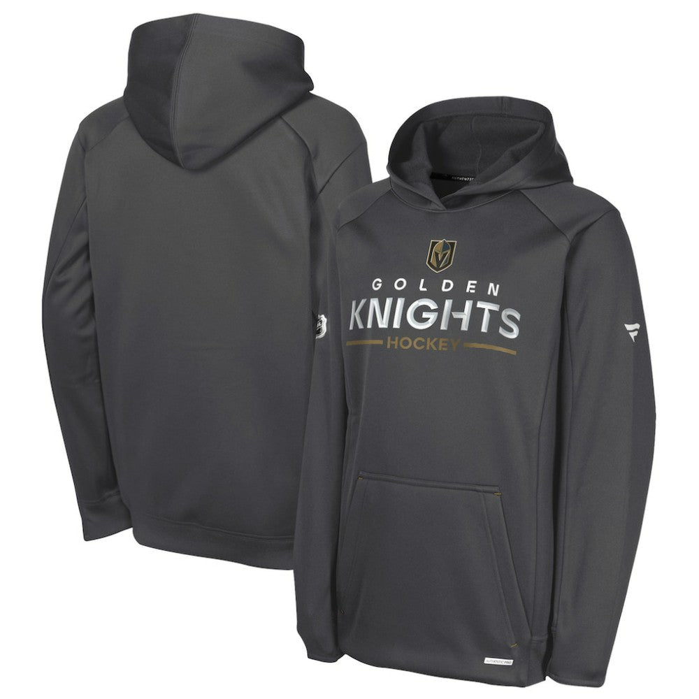 Vegas Golden Knights Fanatics Youth Authentic Pro Rink Raglan Hoodie - Gray - NHL 202634992