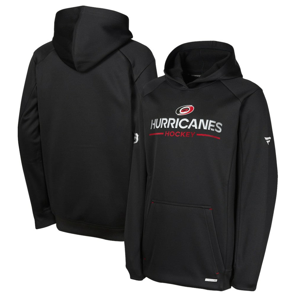 Carolina Hurricanes Fanatics Youth Authentic Pro Rink Raglan Hoodie - Black - NHL 202634993