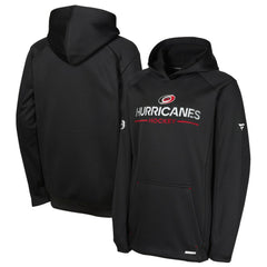 Carolina Hurricanes Fanatics Youth Authentic Pro Rink Raglan Hoodie - Black - NHL 202634993