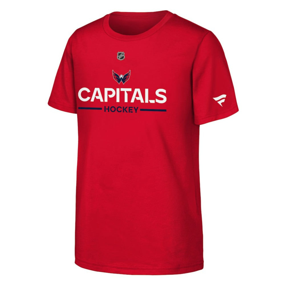 Washington Capitals Fanatics Youth Authentic Pro Wordmark T-Shirt - Red - NHL 202635008