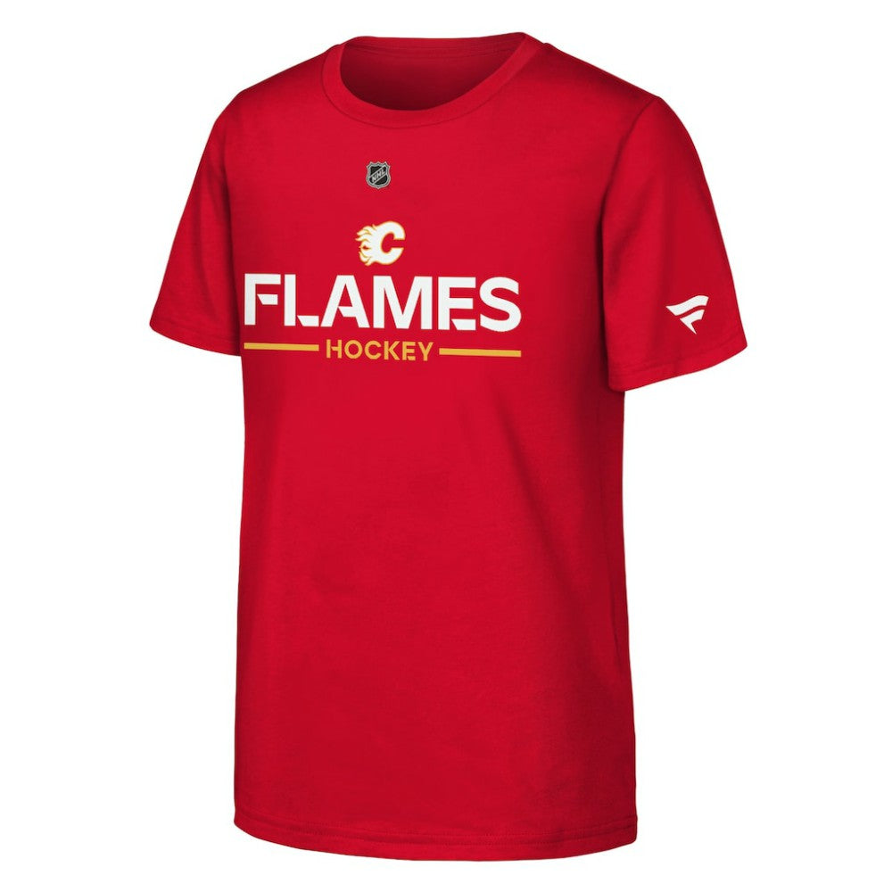 Calgary Flames Fanatics Youth Authentic Pro Wordmark T-Shirt - Red - NHL 202635013