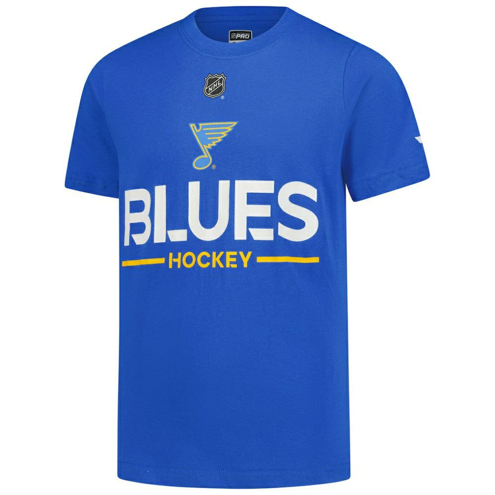 St. Louis Blues Fanatics Youth Authentic Pro Wordmark T-Shirt - Blue - NHL 202635021