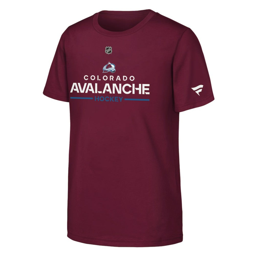 Colorado Avalanche Fanatics Youth Authentic Pro Wordmark T-Shirt - Burgundy - NHL 202635023