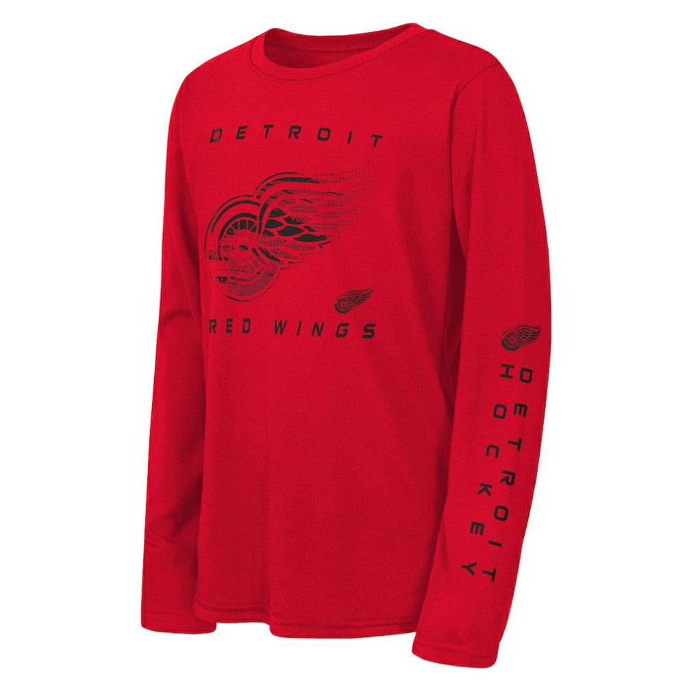 Detroit Red Wings Outerstuff Youth Seize the Win Long Sleeve T-Shirt - Red - NHL 202635044
