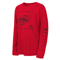 Detroit Red Wings Outerstuff Youth Seize the Win Long Sleeve T-Shirt - Red - NHL 202635044