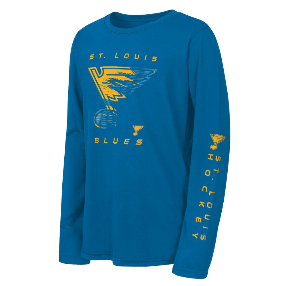St. Louis Blues Outerstuff Youth Seize the Win Long Sleeve T-Shirt - Blue - NHL 202635048