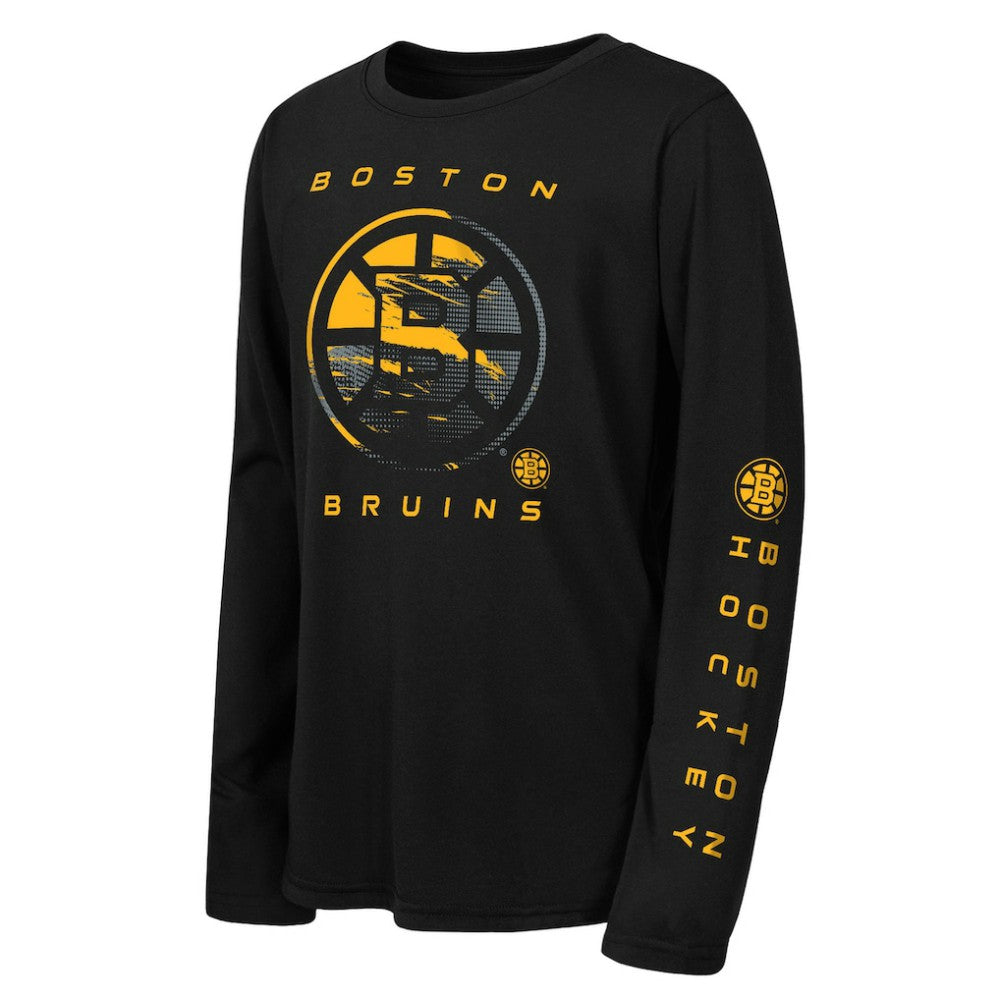 Boston Bruins Outerstuff Youth Seize the Win Long Sleeve T-Shirt - Black - NHL 202635051