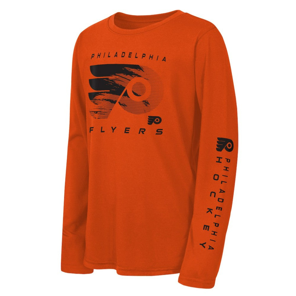 Philadelphia Flyers Outerstuff Youth Seize the Win Long Sleeve T-Shirt - Orange - NHL 202635052