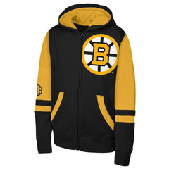 Boston Bruins Outerstuff Youth Face Off Full-Zip Hoodie - Black - NHL 202635096