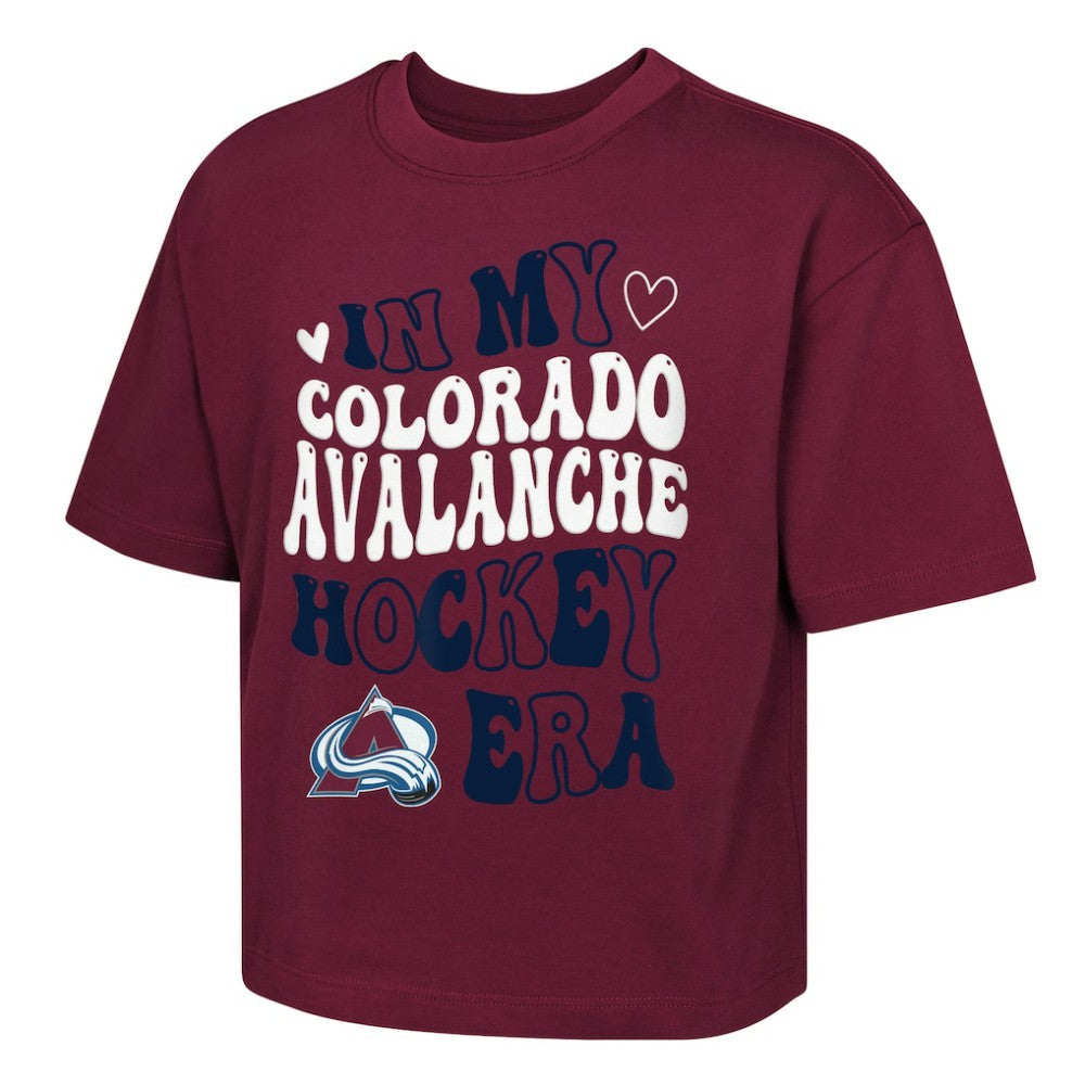Colorado Avalanche Outerstuff Girls Youth In My Era Boxy T-Shirt - Burgundy - NHL 202635107