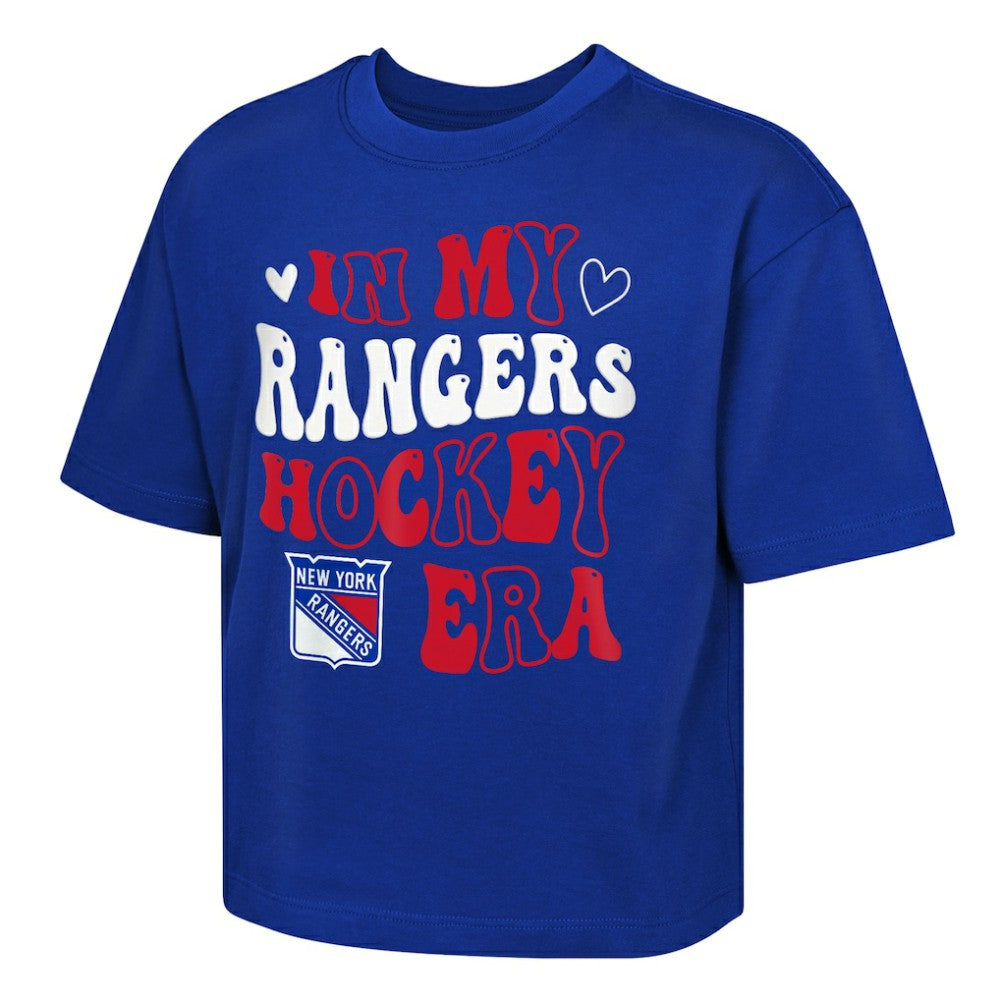 New York Rangers Outerstuff Girls Youth In My Era Boxy T-Shirt - Blue - NHL 202635112