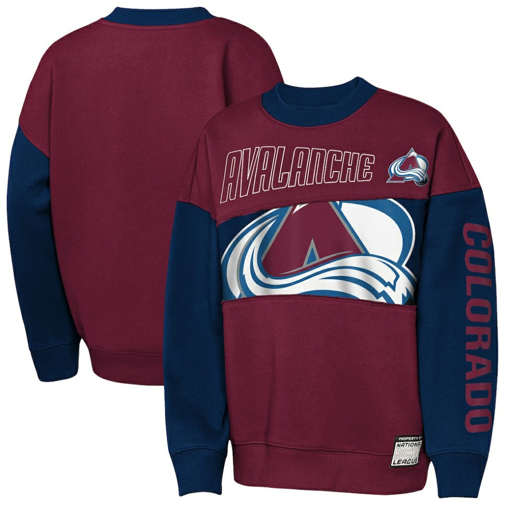 Colorado Avalanche Outerstuff Youth Impact Player Sweatshirt - Burgundy/Navy - NHL 202635172