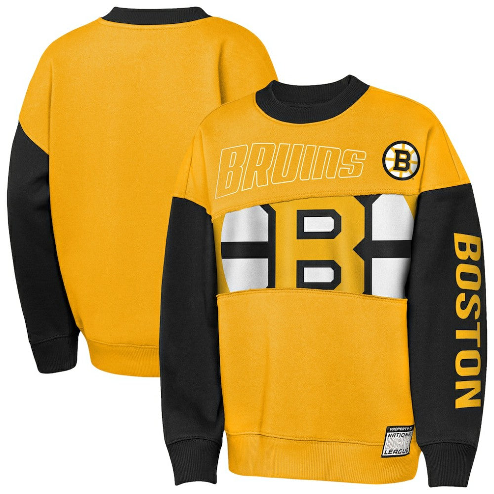 Boston Bruins Outerstuff Youth Impact Player Sweatshirt - Gold/Black - NHL 202635173