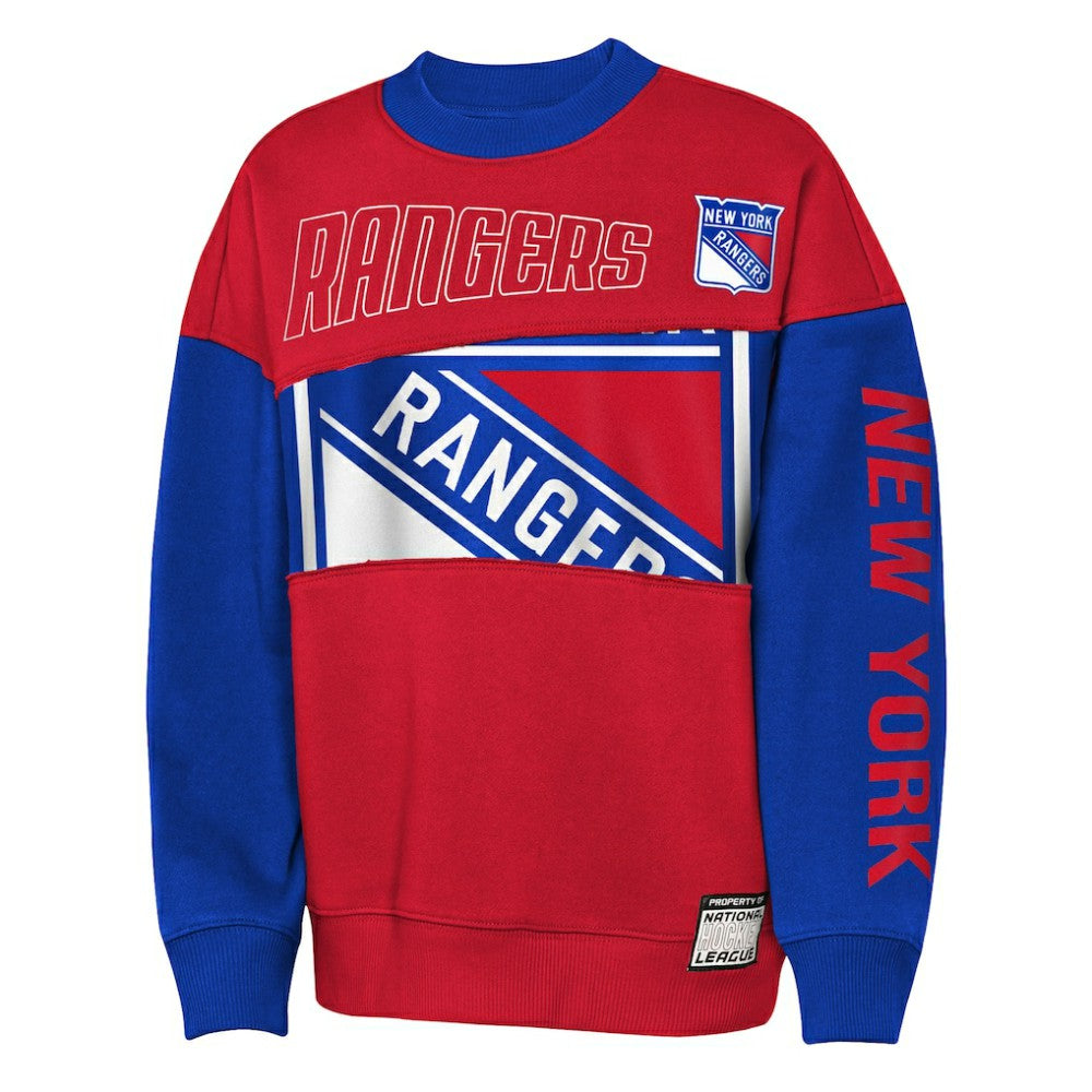 New York Rangers Outerstuff Youth Impact Player Sweatshirt - Red/Blue - NHL 202635174