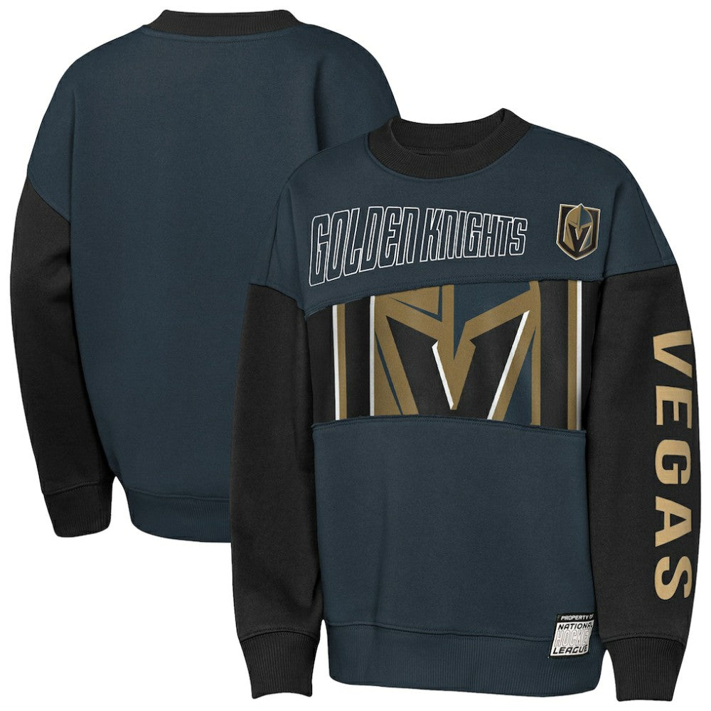 Vegas Golden Knights Outerstuff Youth Impact Player Sweatshirt - Steel/Black - NHL 202635178