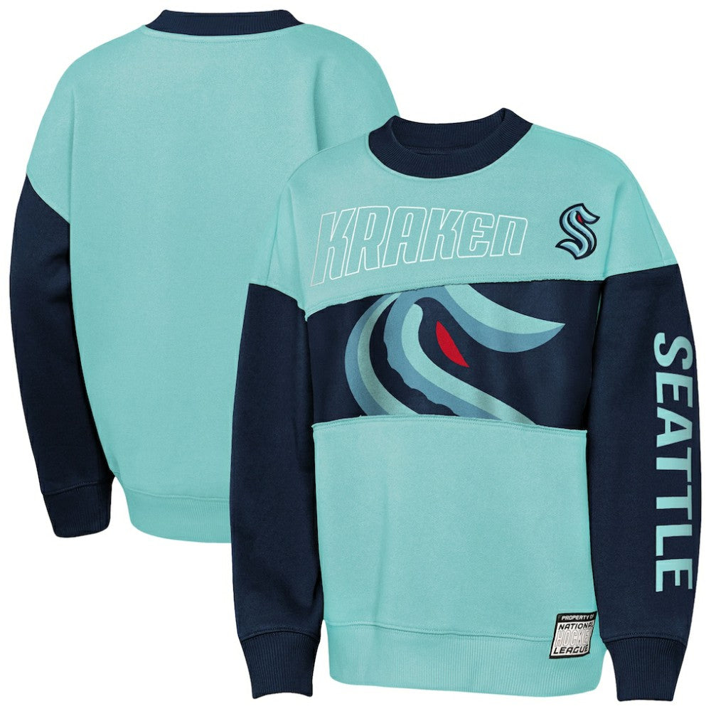 Seattle Kraken Outerstuff Youth Impact Player Sweatshirt - Light Blue/Deep Sea Blue - NHL 202635179