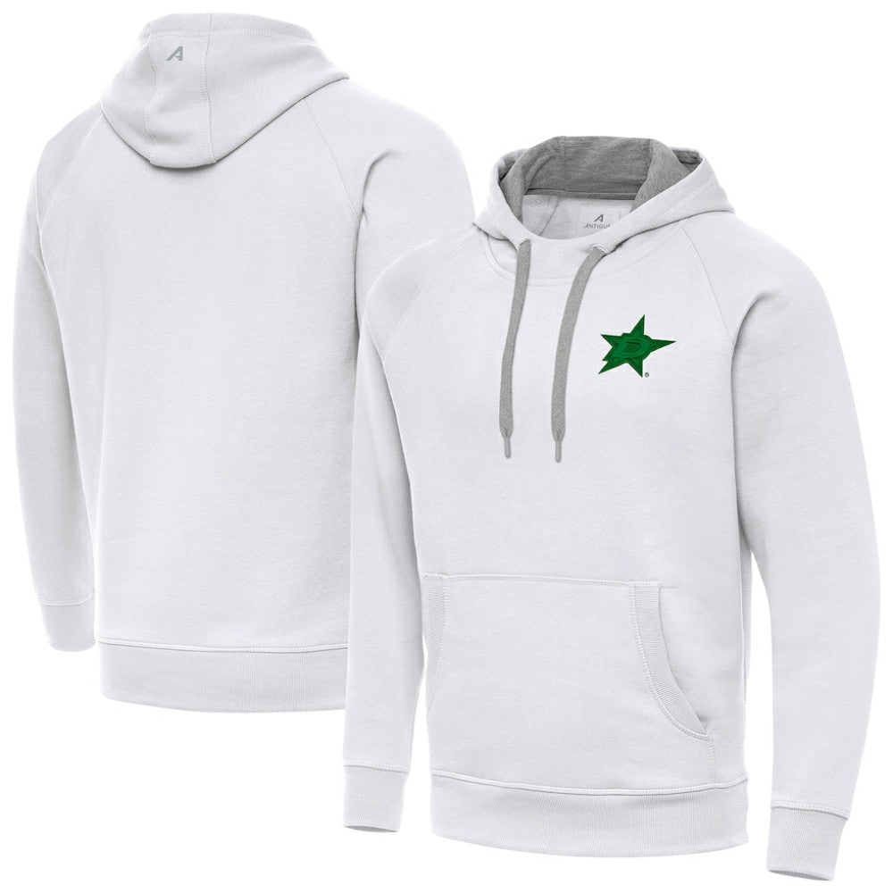 Dallas Stars Antigua St. Patrick's Day Victory Pullover Hoodie - White - NHL 202635189