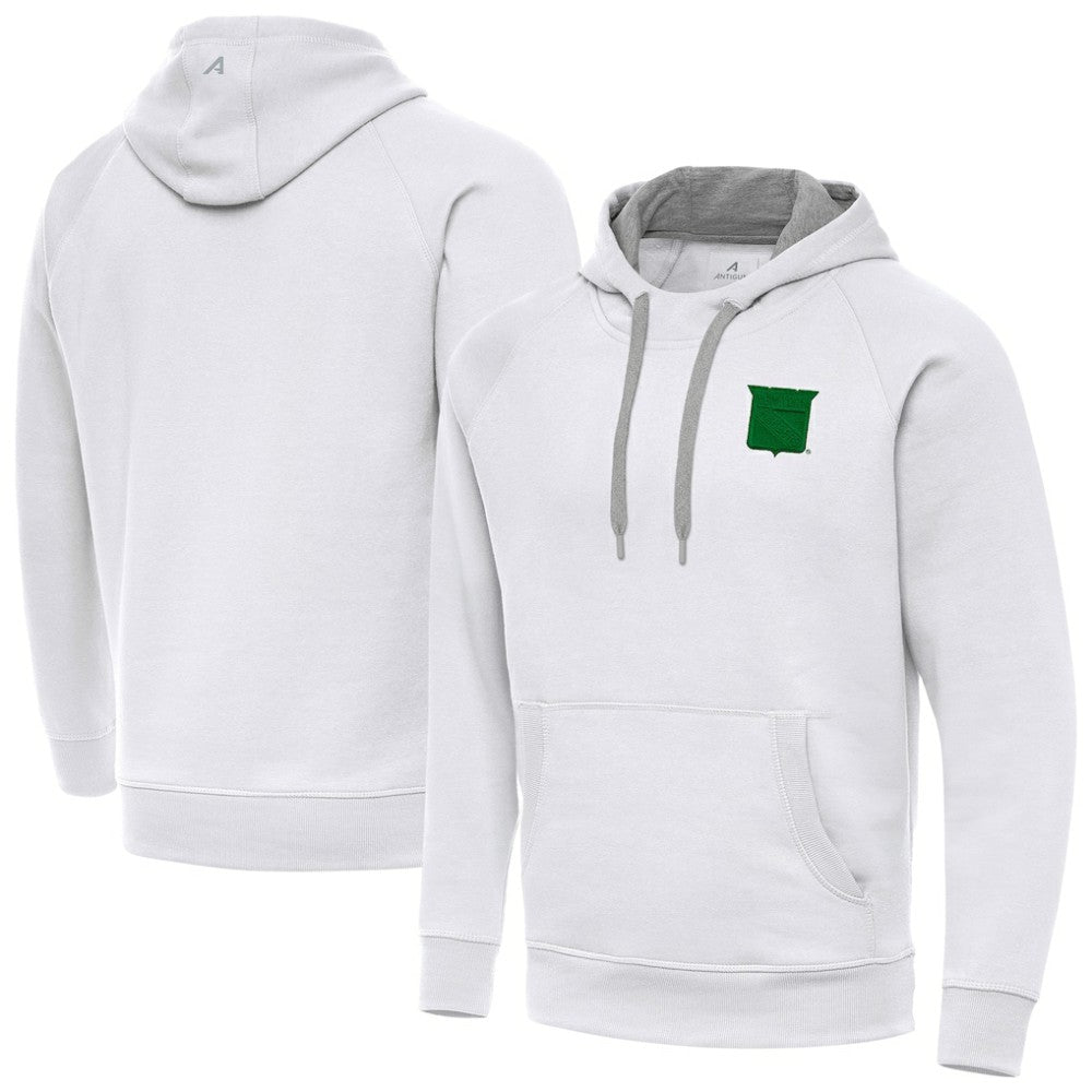 New York Rangers Antigua St. Patrick's Day Victory Pullover Hoodie - White - NHL 202635200