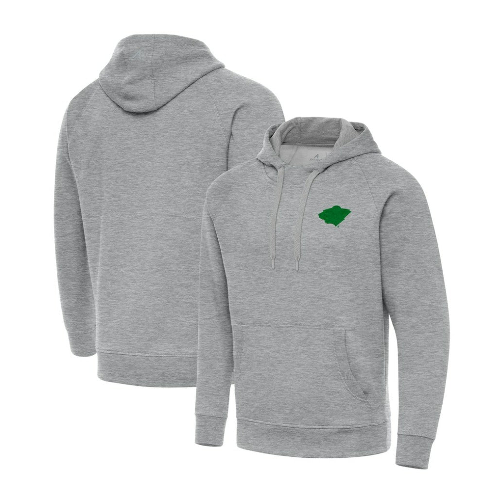 Minnesota Wild Antigua St. Patrick's Day Victory Pullover Hoodie - Heather Gray - NHL 202635202