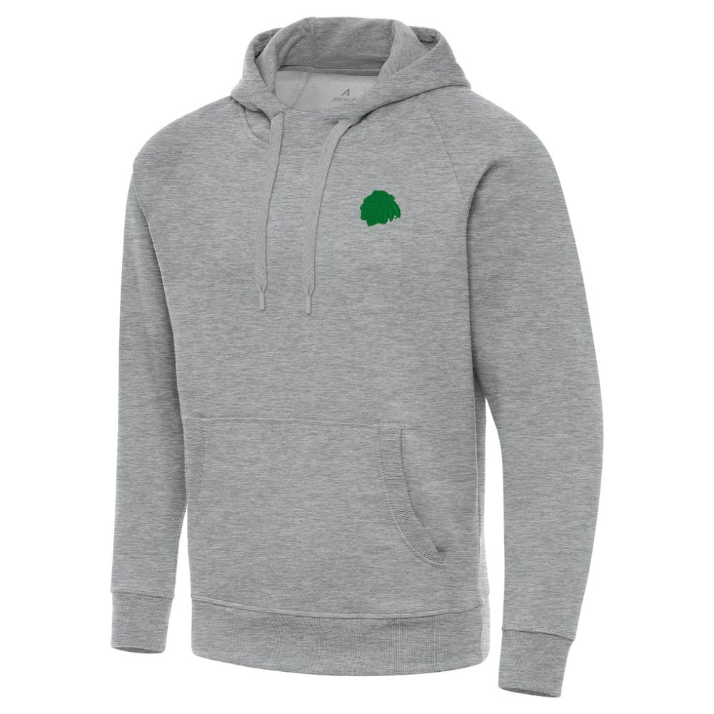 Chicago Blackhawks Antigua St. Patrick's Day Victory Pullover Hoodie - Heather Gray - NHL 202635215