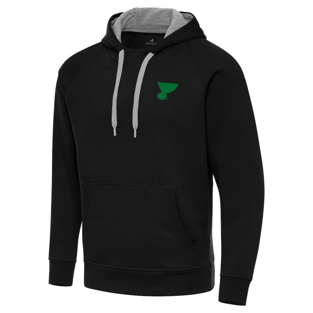 St. Louis Blues Antigua St. Patrick's Day Victory Pullover Hoodie - Black - NHL 202635222