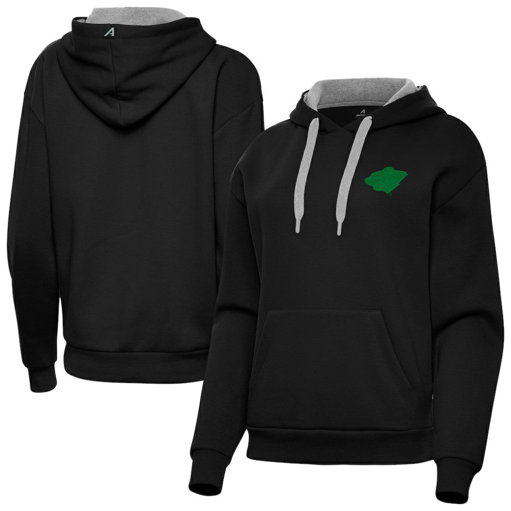 Minnesota Wild Antigua Women's St. Patrick's Day Victory Pullover Hoodie - Black - NHL 202635225