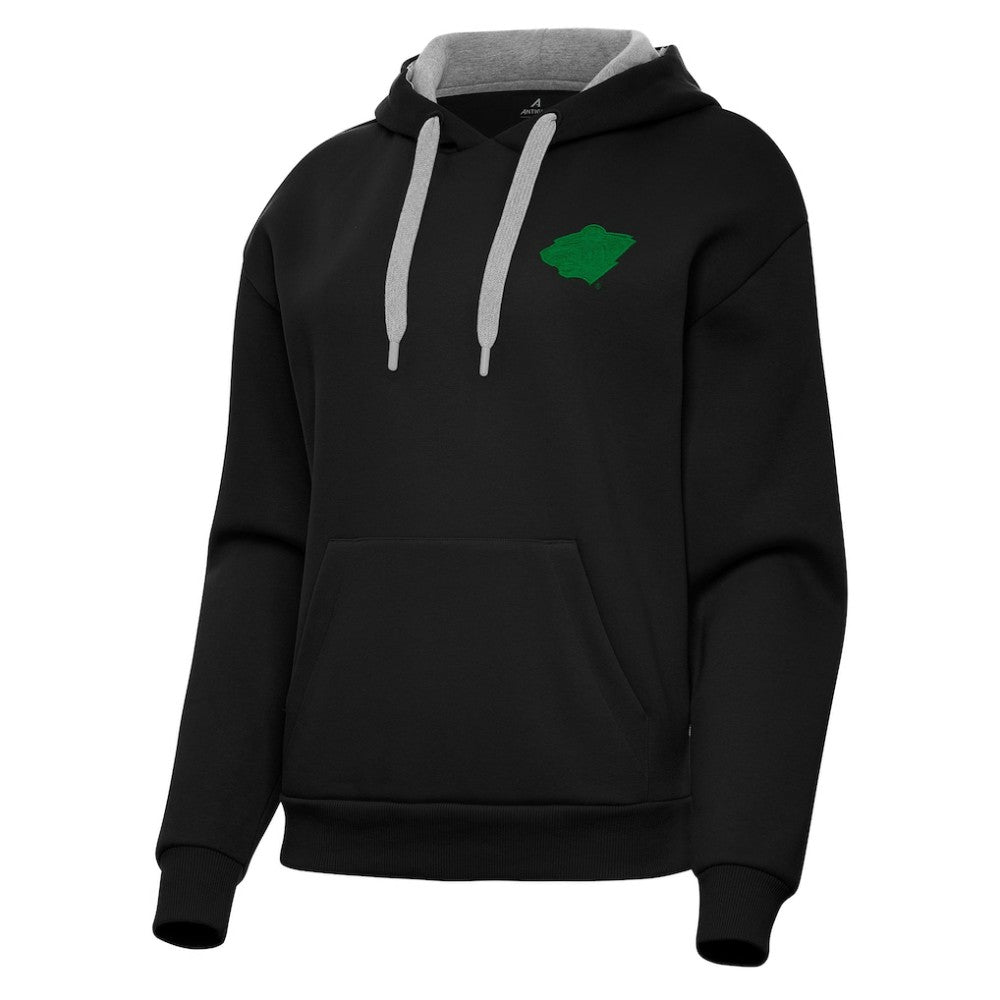 Minnesota Wild Antigua Women's St. Patrick's Day Victory Pullover Hoodie - Black - NHL 202635225