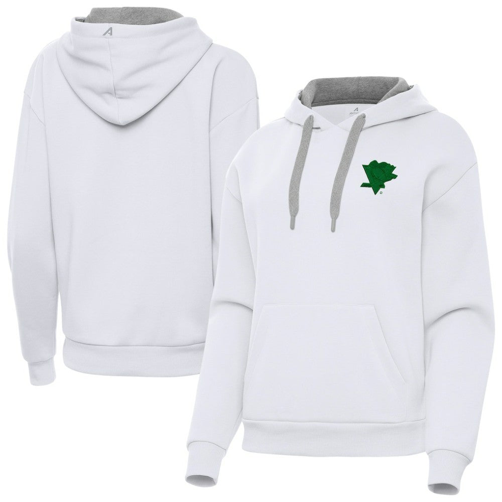 Pittsburgh Penguins Antigua Women's St. Patrick's Day Victory Pullover Hoodie - White - NHL 202635233